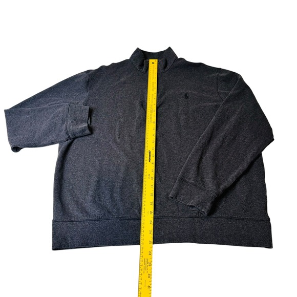 Polo Ralph Lauren Men's Charcoal Heather Herringbone 1/4 Pullover Sweater XL - Picture 5 of 14